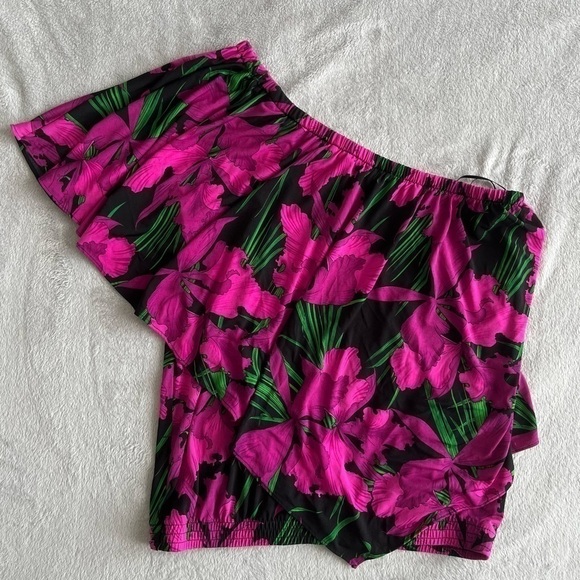 MICHAEL Kors Off Shoulder Floral Peony Top blouse Size M - Picture 1 of 6